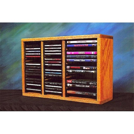 Wood Shed Wood Shed 312-1 CD-DVD Solid Oak desktop or shelf for CDs and DVDs - Individual Locking Slots 312-1 CD/DVD